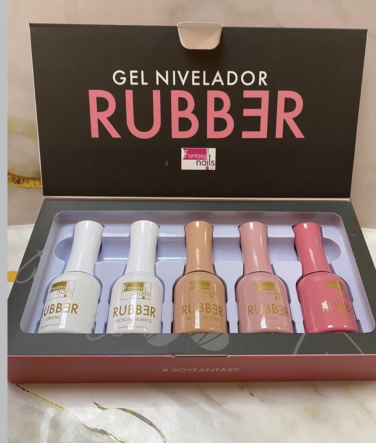 Amazon.com: Fantasy Nails Rubber Gel Nail Polish Set, Pink and