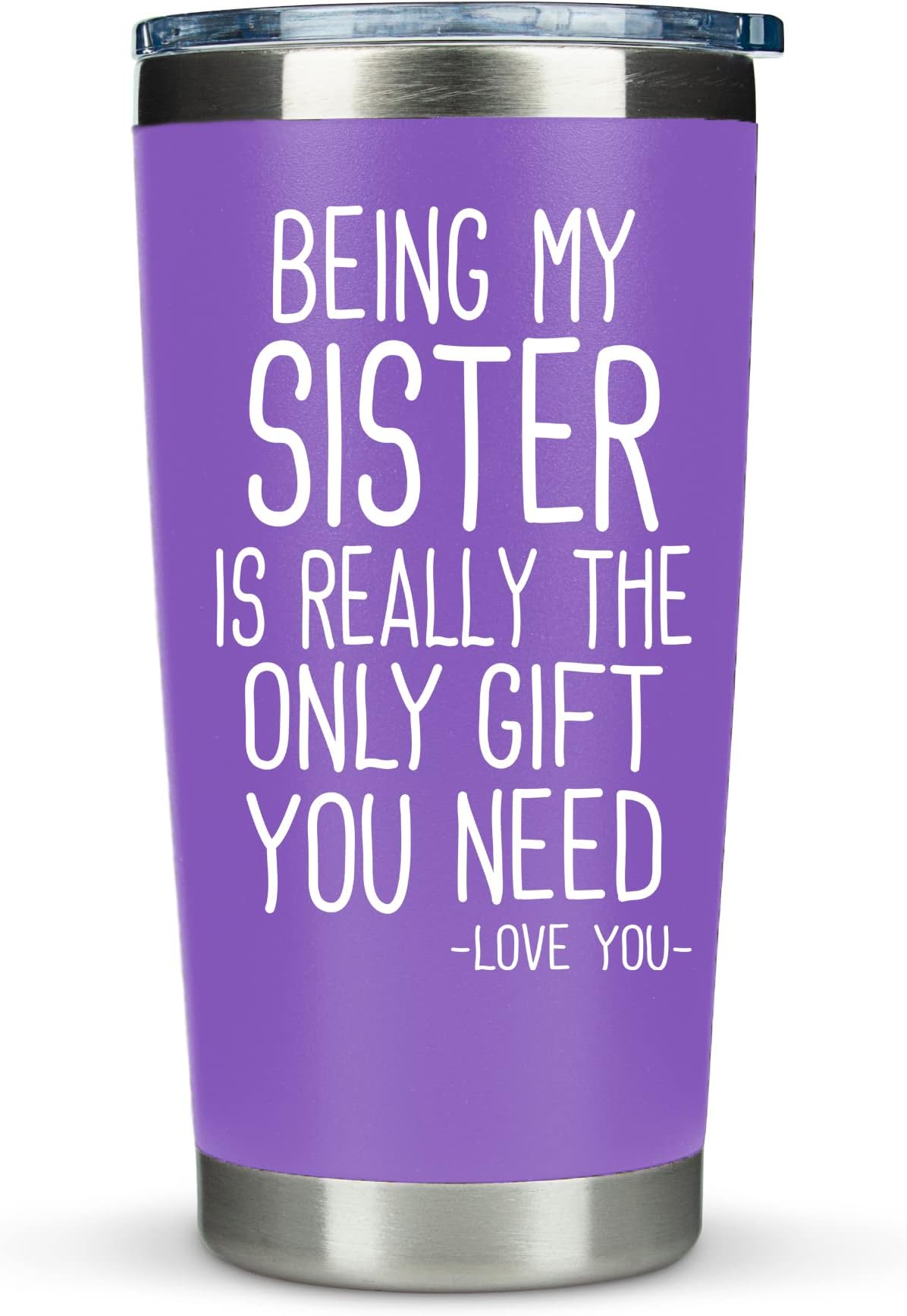 KLUBI Sister Gifts for Women - Being My Sister Is The Only Gift You Need 20oz Birthday Gift from Brothers, Cool Present for Adult Women, Mug From Brother
