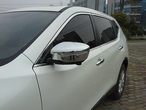 Miniatura 6 de Generic Cromo espejo retrovisor lateral cubierta ajuste para Nissan X-Trail Rogue 2014 2015 2016 2017