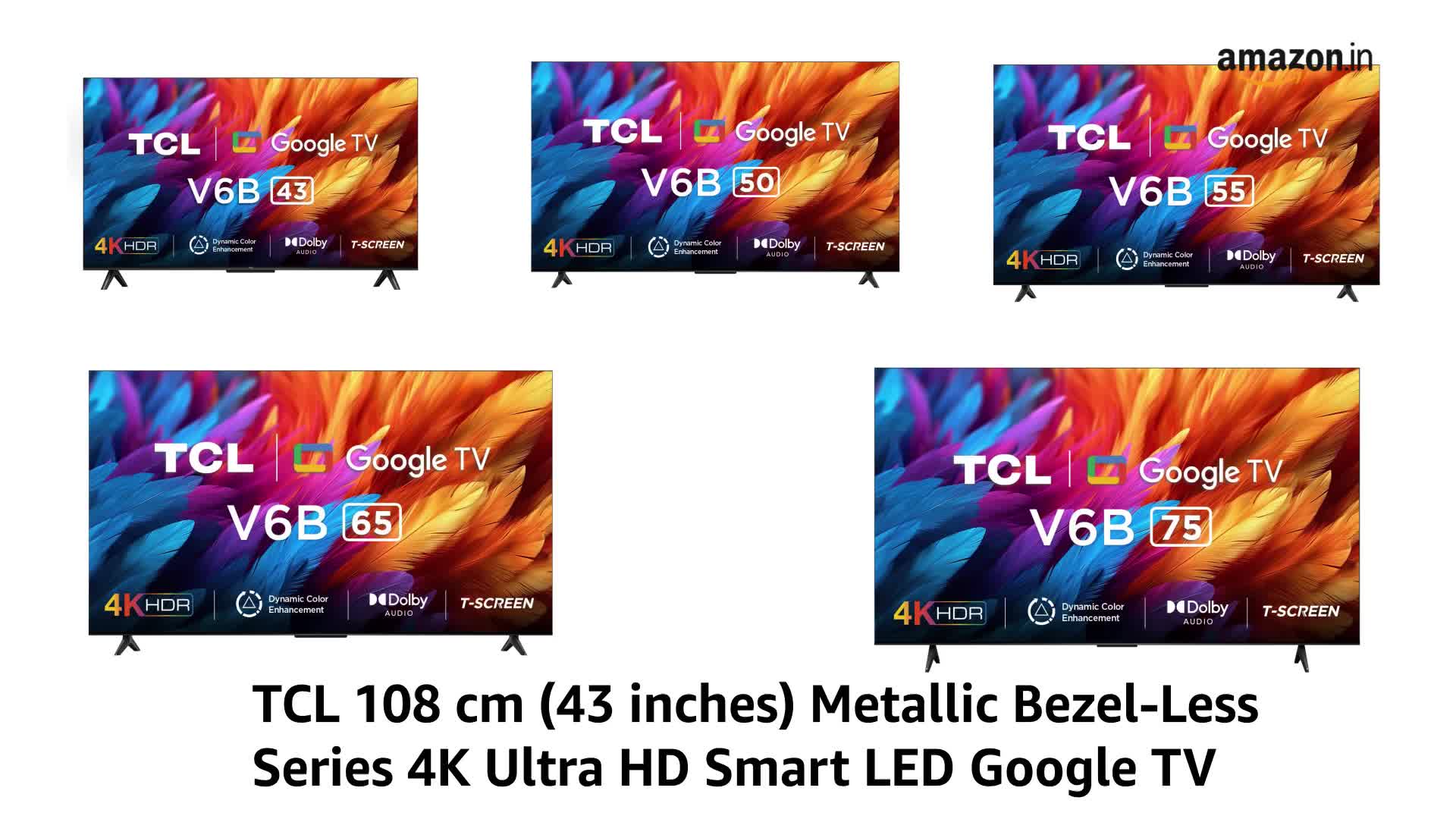 TCL 108 cm (43 inches) Metallic Bezel-Less Series 4K Ultra HD
