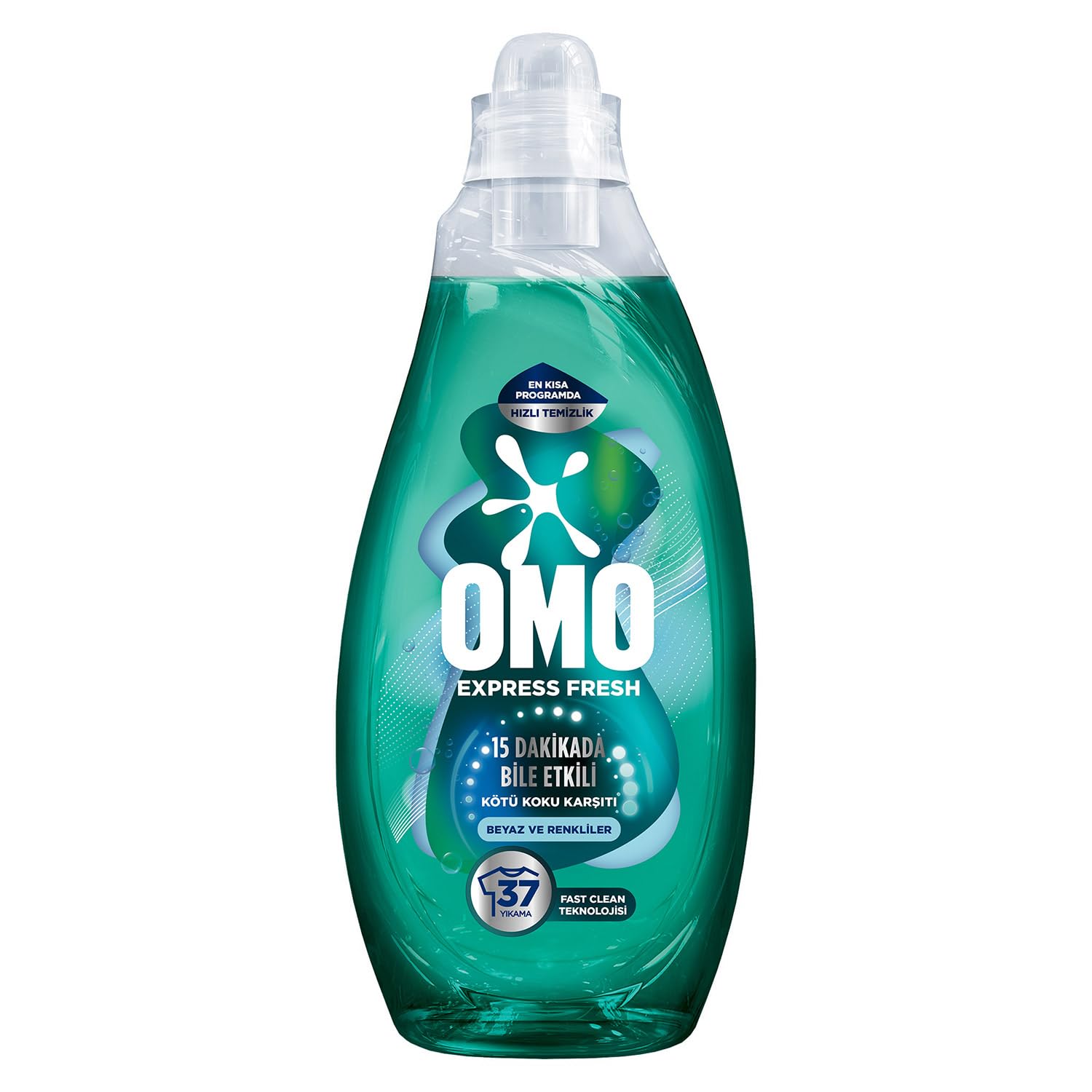 OMO Express Fresh Kötü Koku Karşıtı Beyaz ve Renkliler Sıvı Çamaşır Deterjanı, 1480 ml