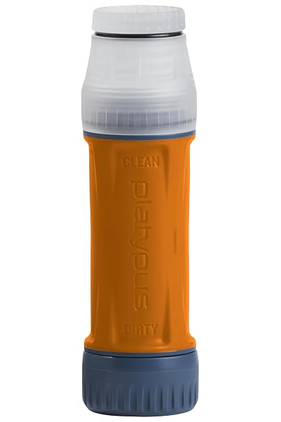 Platypus Quickdraw Ultralight Backpacking Water Filter, Orange