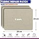 Leinenstoff Reparatur Patch 20x28cm(3er) - Stoff Flicken Selbstklebend Dunkelbeige, Selbstklebender Stoffe-Reparaturaufkleber, Selbstklebende Stoffe für Möbel, Leinen-Kissen, Autositze, Kopfteile