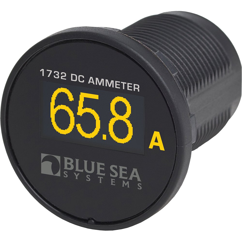 Blue Sea Systems 1732 Mini OLED Amperemeter, Gelb