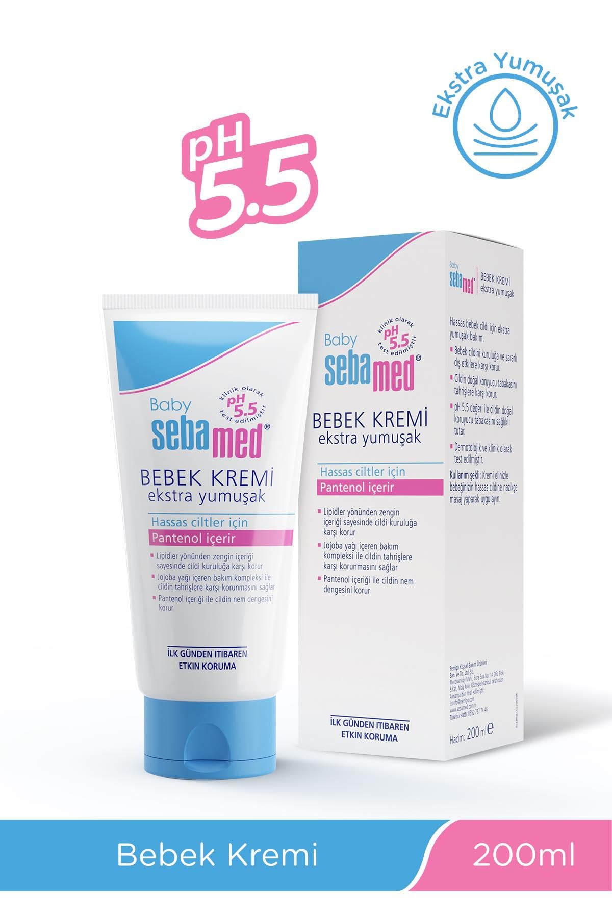 Sebamed Baby Hassas Ciltler Pantenol İçerikli Cilt Kuruluğuna Karşı Etkili Ekstra Yumuşak Bebek Kremi 200 ml