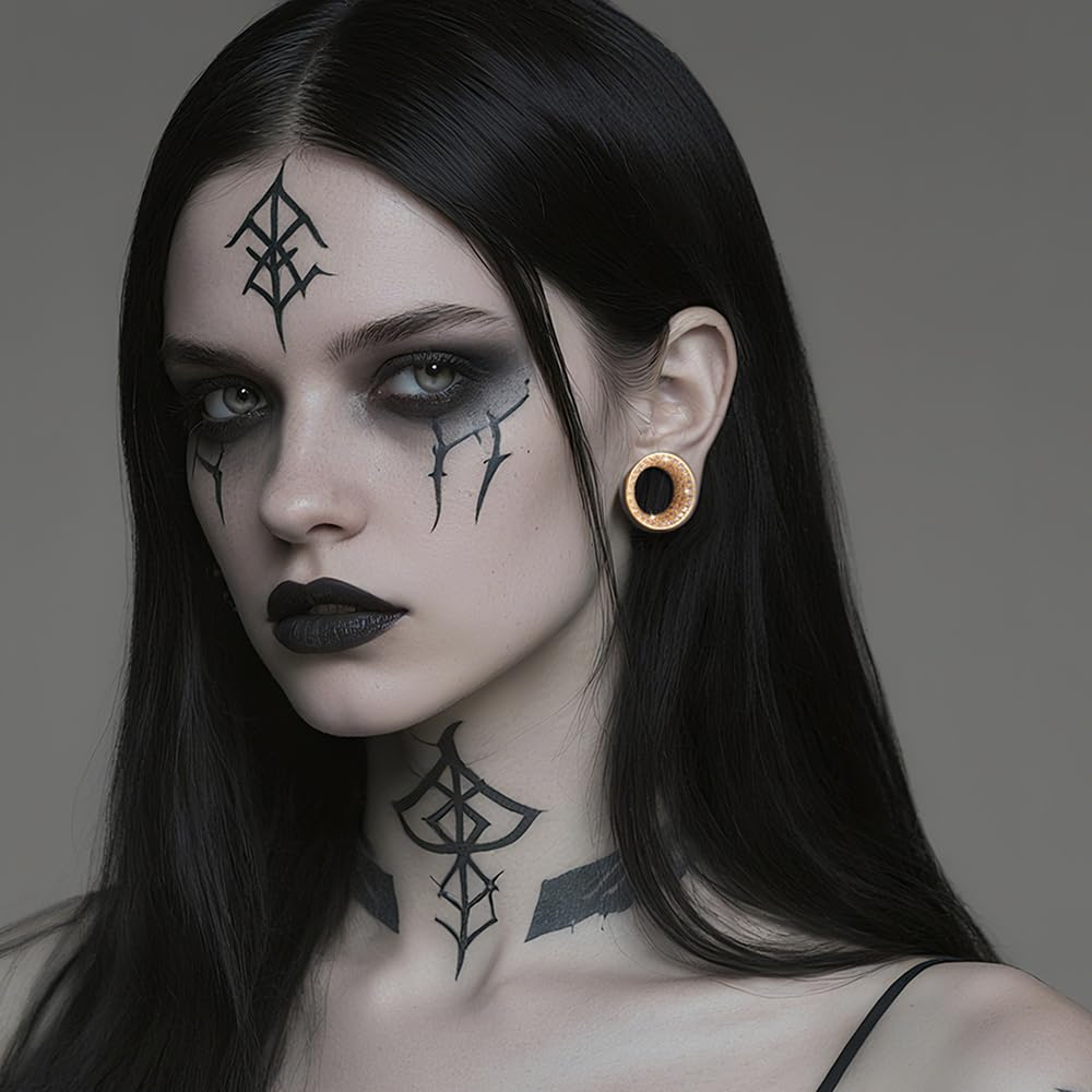 Vankula Ohr Tunnel Plugs 1 Paar Double Flared Flesh Ohrendehner Luxuriöser Weißzirkon für männer damen Ohrpiercing Dehnschmuck für Ohren 10mm bis 19mm
