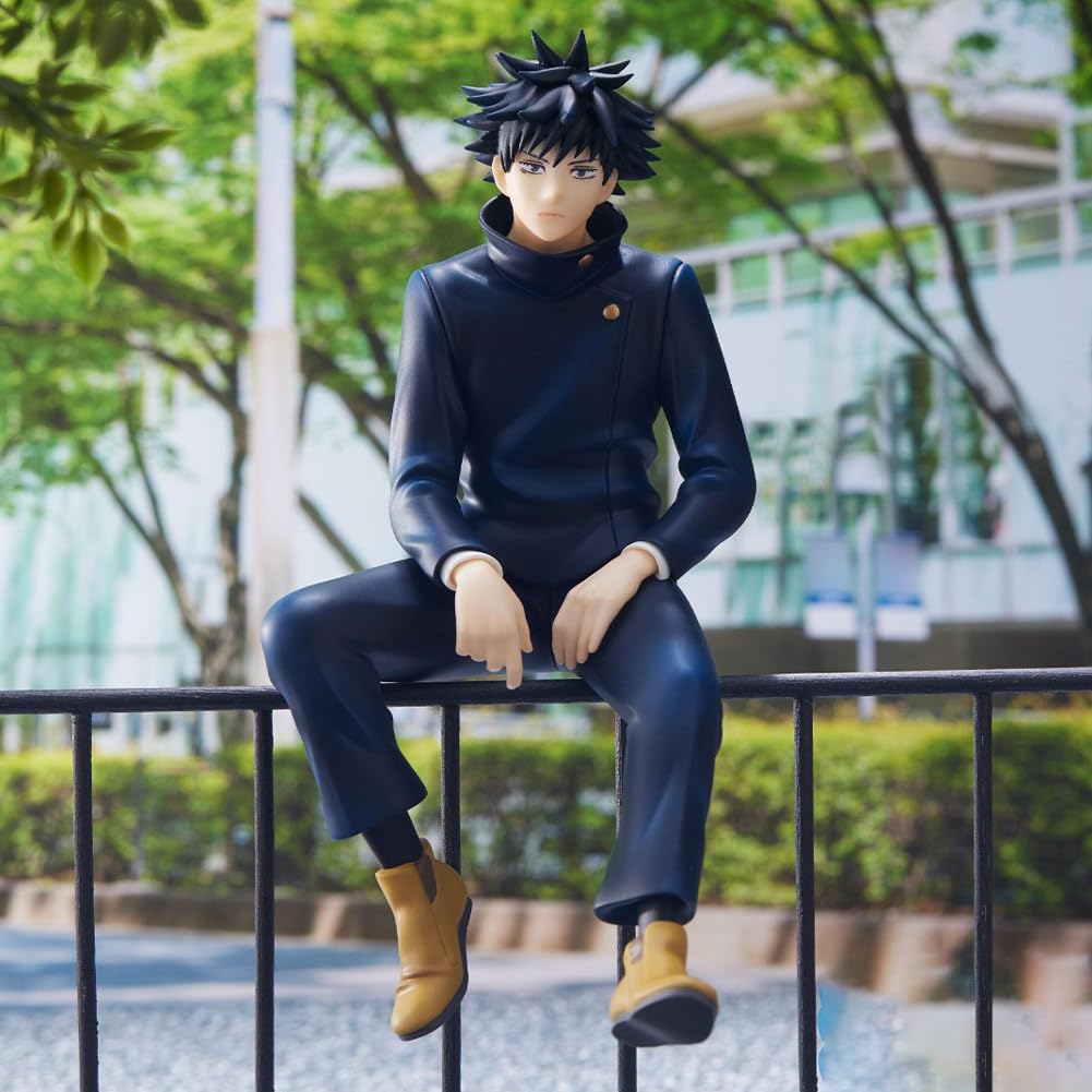 JJK Anime Figure - Fushiguro Toji Sitting Pose Statue 12cm/4.72in, Cake Topper & Desktop Decoration