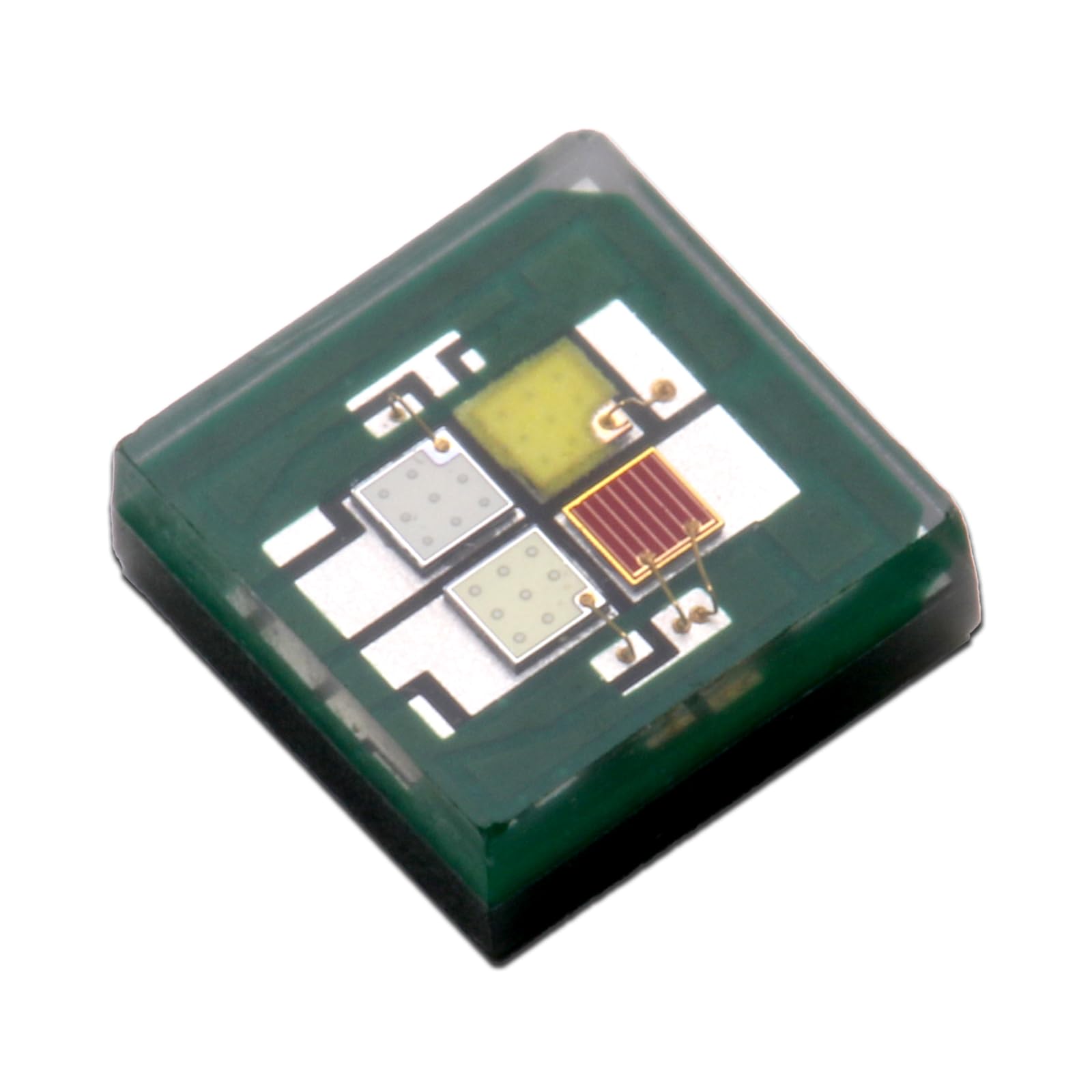 LEDGUHON 10Pcs 3535 SMD LED Chip 4W LED Emitting Diode RGBW High Intensity Bright Lighting Emitter Electronics Components(180degrees Red,Green,Blue,White Four-Color Lights)