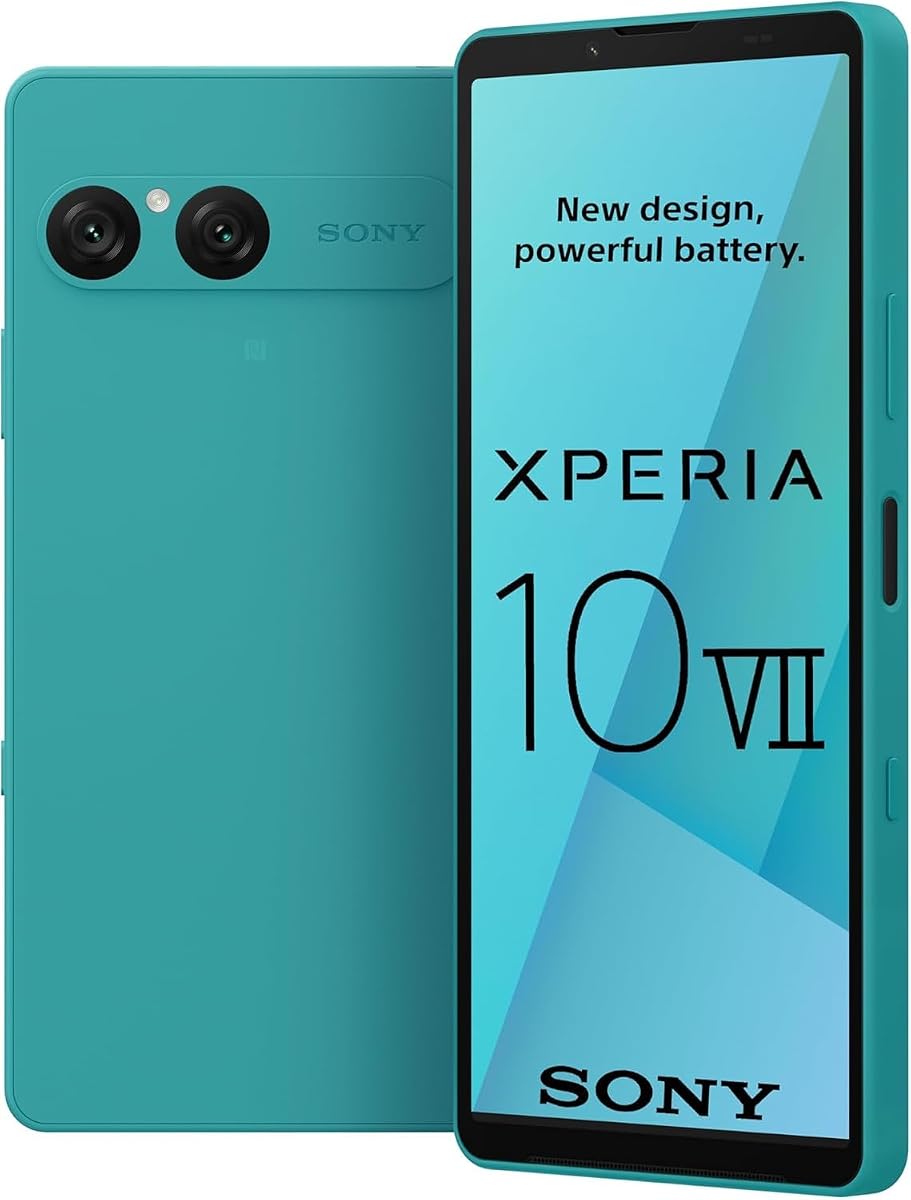 Xperia 10 VII XQ-FE72 128GB 8GB Dual SIM Smartphone GSM desbloqueado de fábrica, pantalla OLED 5G 6.1" 120Hz, cámara de 50MP - Versión internacional (verde turquesa)