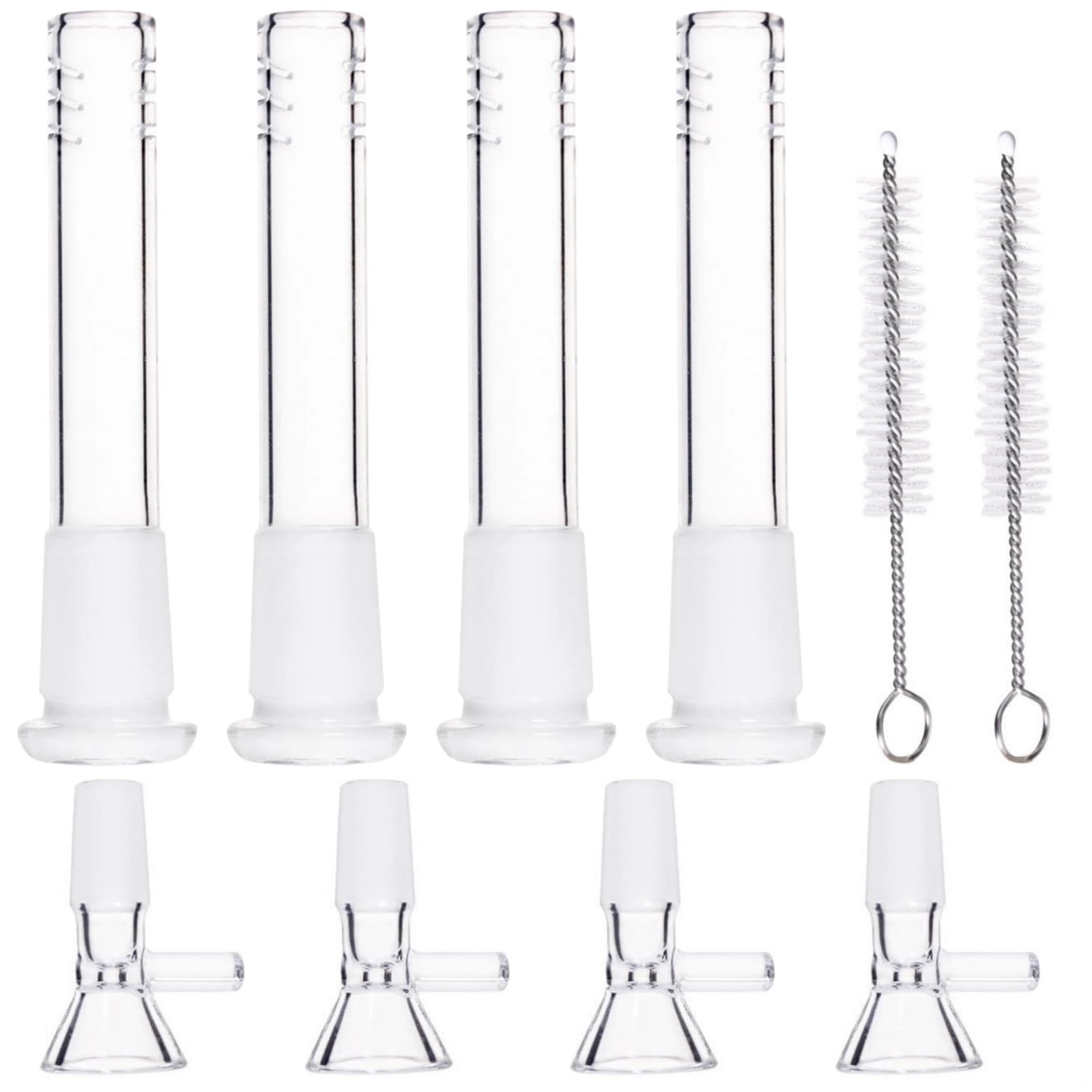 Kit adaptateur de laboratoire en verre, kit mini tube, verre borosilicate fileté de 14 mm avec brosses et entonnoirs, chimie, distillation, filtration, équipement de laboratoire, 1 ensemble