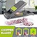 All-In-One, 12 Blade Mandoline Slicer, Vegetable Spiralizer, Cutter, Dicer, Food Chopper, Grater, Kitchen Gadgets Sets with ContainerPro Onion Chopper Veggie Chopper With Container(Grey green) slicer