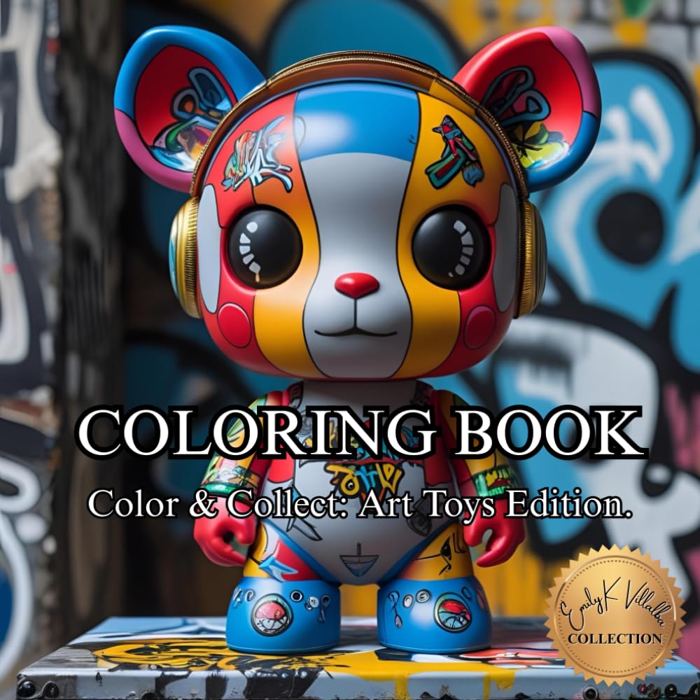 Color & Collect: Art Toys Edition: Coloring Book for Adults (50 Unique Intricate Images Coloring Book)