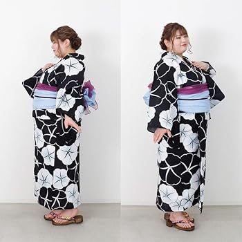 Amazon | [きものひろば悠] 浴衣 レディース プラスサイズ 2L 3L