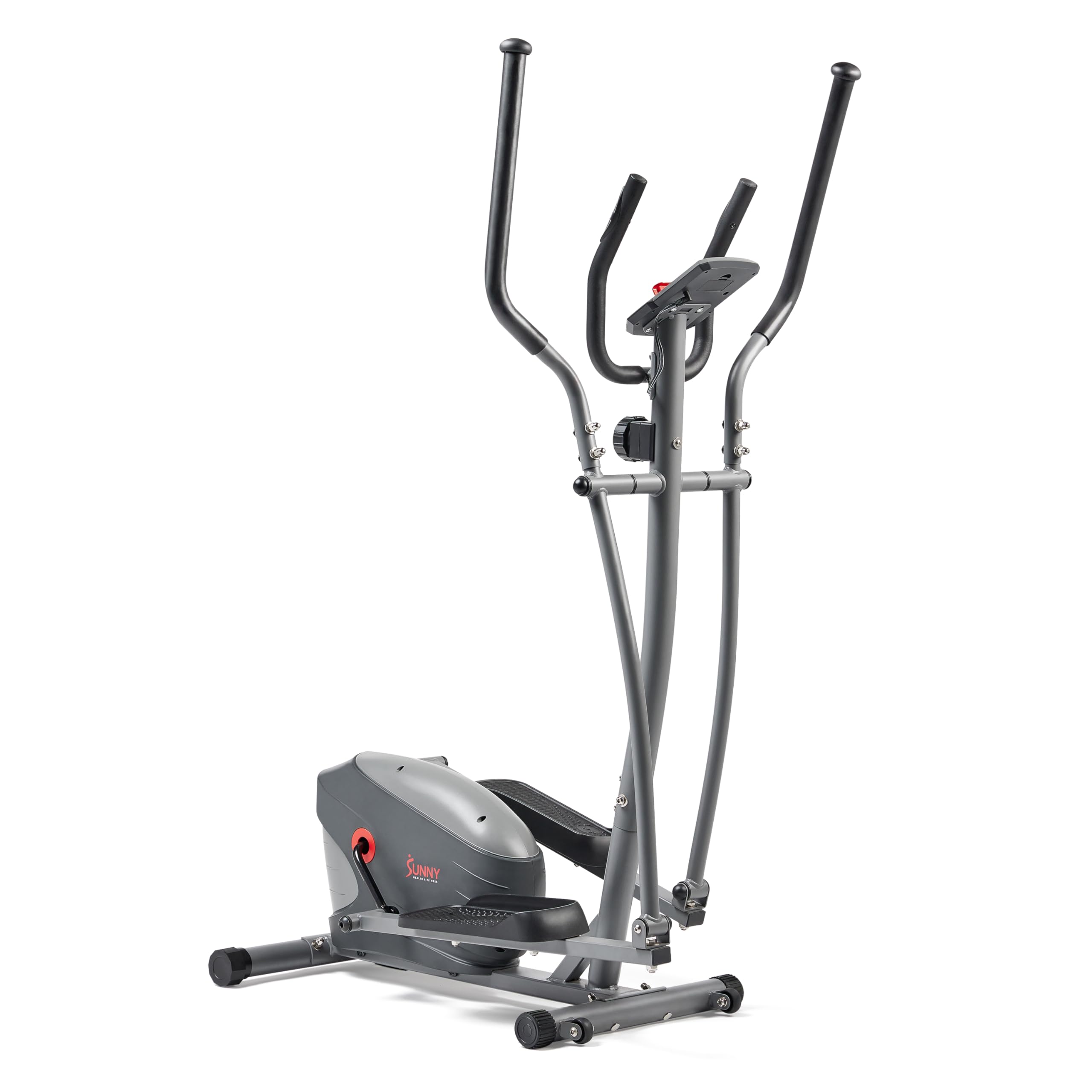 Sunny Health & Fitness 2-in-1 Upright Elliptical Cross Trainer, Compact Full-Body Exerciser, Home Cross-Training for Arm/Leg, Low Impact Cardio Workout Machine for Indoor, Optional Free SunnyFit App