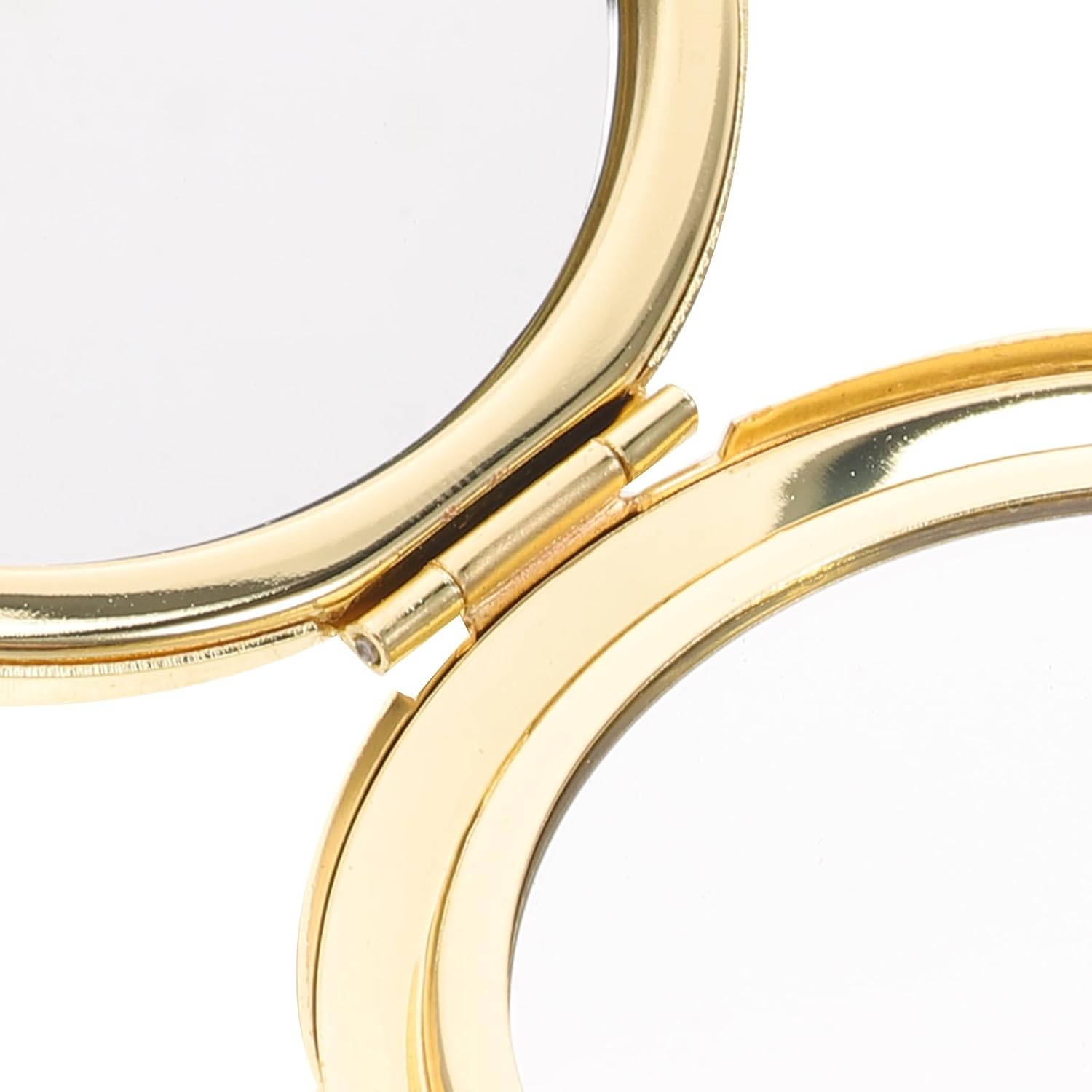 YARNOW 4pcs Compact Gold Small Mirror: Portable Folding Handheld Travel Makeup Mirror for Purse Women and Women - Travel Flying Essentials