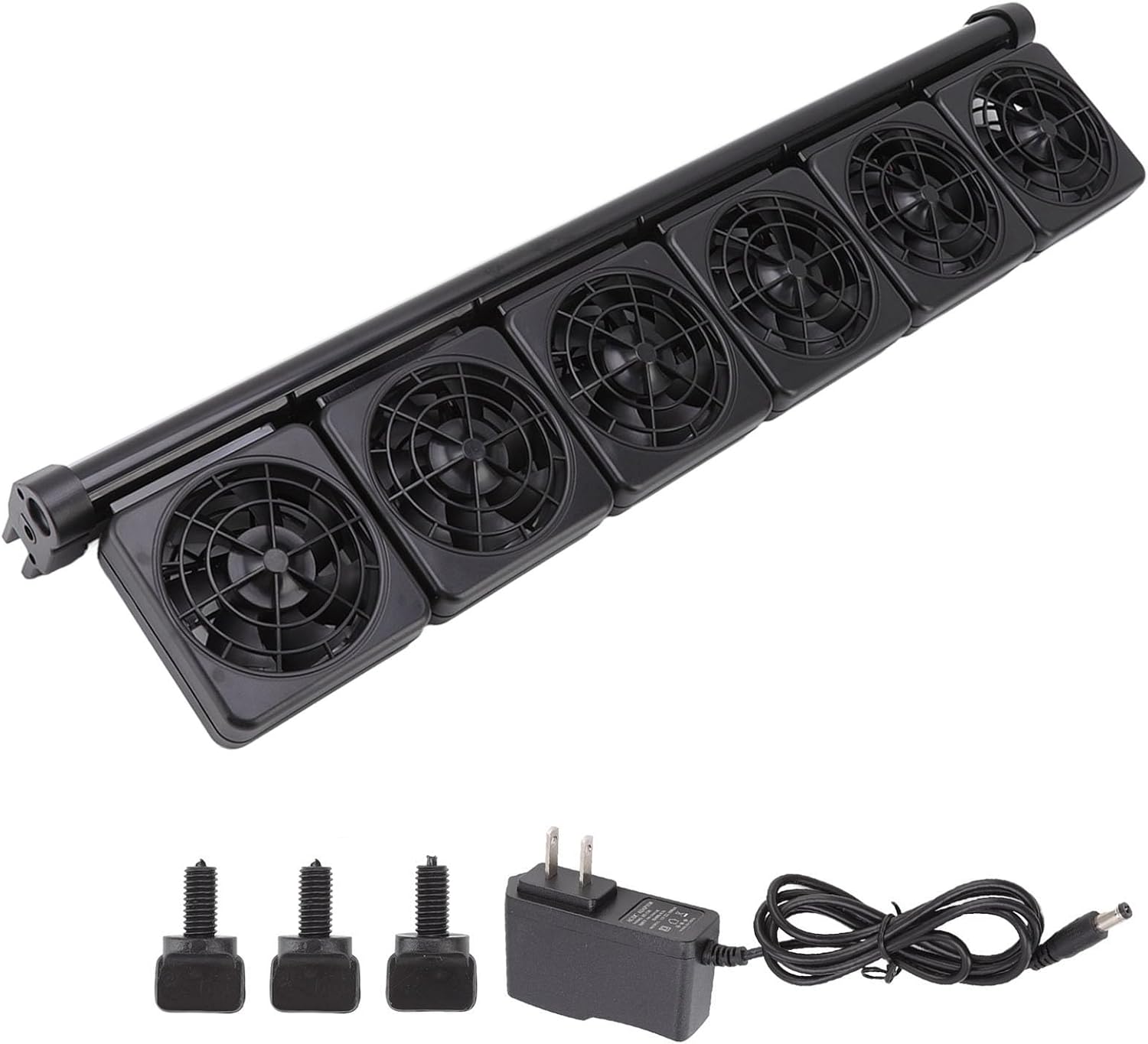Fish Tank Cooling Fan Adjustable Wind Speed Strong Wind Cooling Down 2-4 Safe Silent Energy Saving with 12V DC for Freshwater Seawater Aquariums