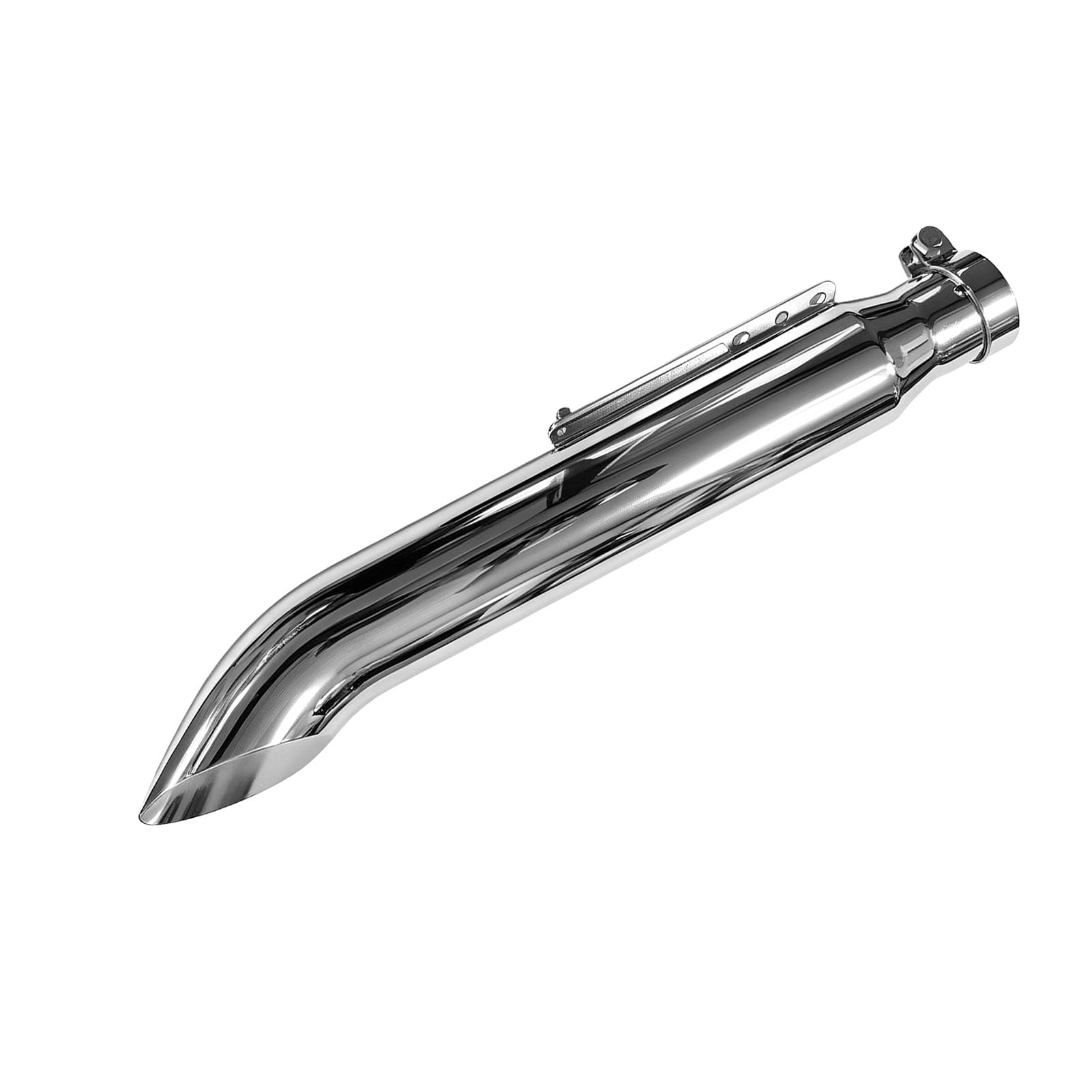 Fydun Tłumik Rury Wydechowej Motocykla, Niskoprofilowy, ze Stali (SILVER)