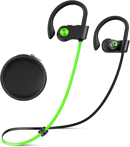 Vrifoz Auriculares Bluetooth, IPX7 impermeables, inalámbricos, deportivos, para entrenamiento, gimnasio, 12 horas de reproducción con micrófono de Vrifoz Auriculares Bluetooth, IPX7 impermeables, inalámbricos, deportivos, para entrenamiento, gimnasio, 12 horas de reproducción con micrófono de