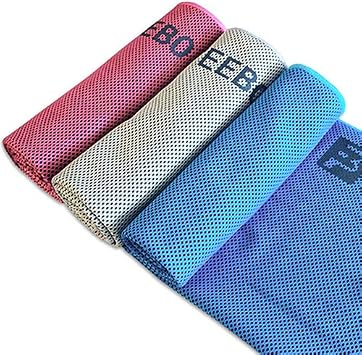 feebo Cooling Towel 3 Pcs 40"x12" Microfiber Towel for Instant Cooling Relief, Cool Cold Towel, Fast Drying Towel for Yoga, Golf, Gym, Sport, Workout, Fitness, Camping, Football, Travel