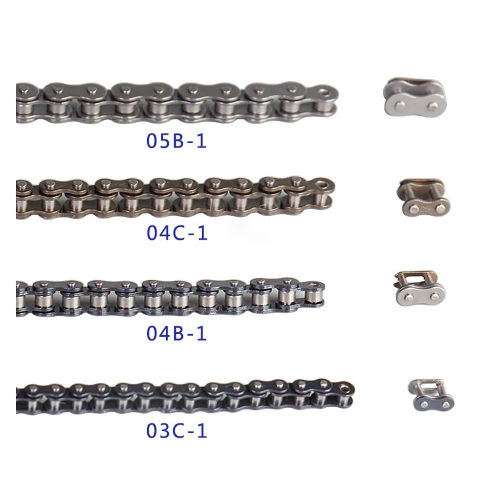 Chaîne à rouleaux une rangée 03C 04B 04C, petite transmission industrielle