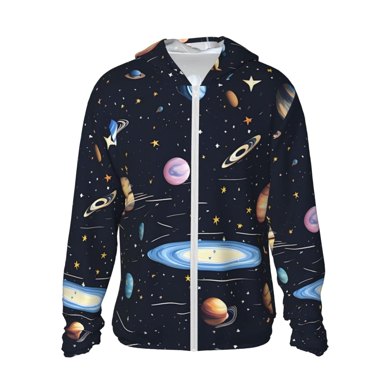 Sun Shirts The Solar Family Printed Sun Protection Hoodie Rash Guard Shirt Long Sleeve Fishing Running Outdoor