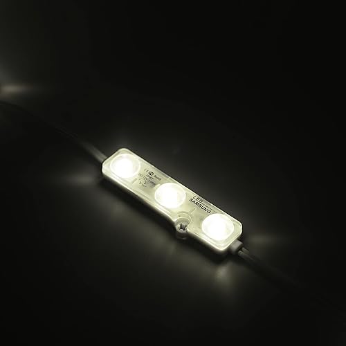 Miniatura 7 de M&T Displays 2 x 50 unids 2835 3 LED módulo 12 V CC 4000 K blanco 100LM 160 grados lente cinta adhesiva IP67 resistente al agua al aire libre cartel