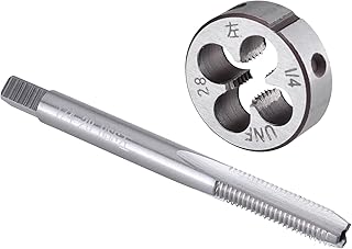1/4"-28 UNF Tap and Die Set Left Hand, 1/4 x 28 UNF Machine Thread Tap and Round Die