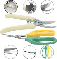 Vista 4 de Tijeras de podar de jardín, tijeras de jardín, tijeras de hierbas, tijeras de floristería, tijeras florales, tijeras de bonsái, podadora de mano