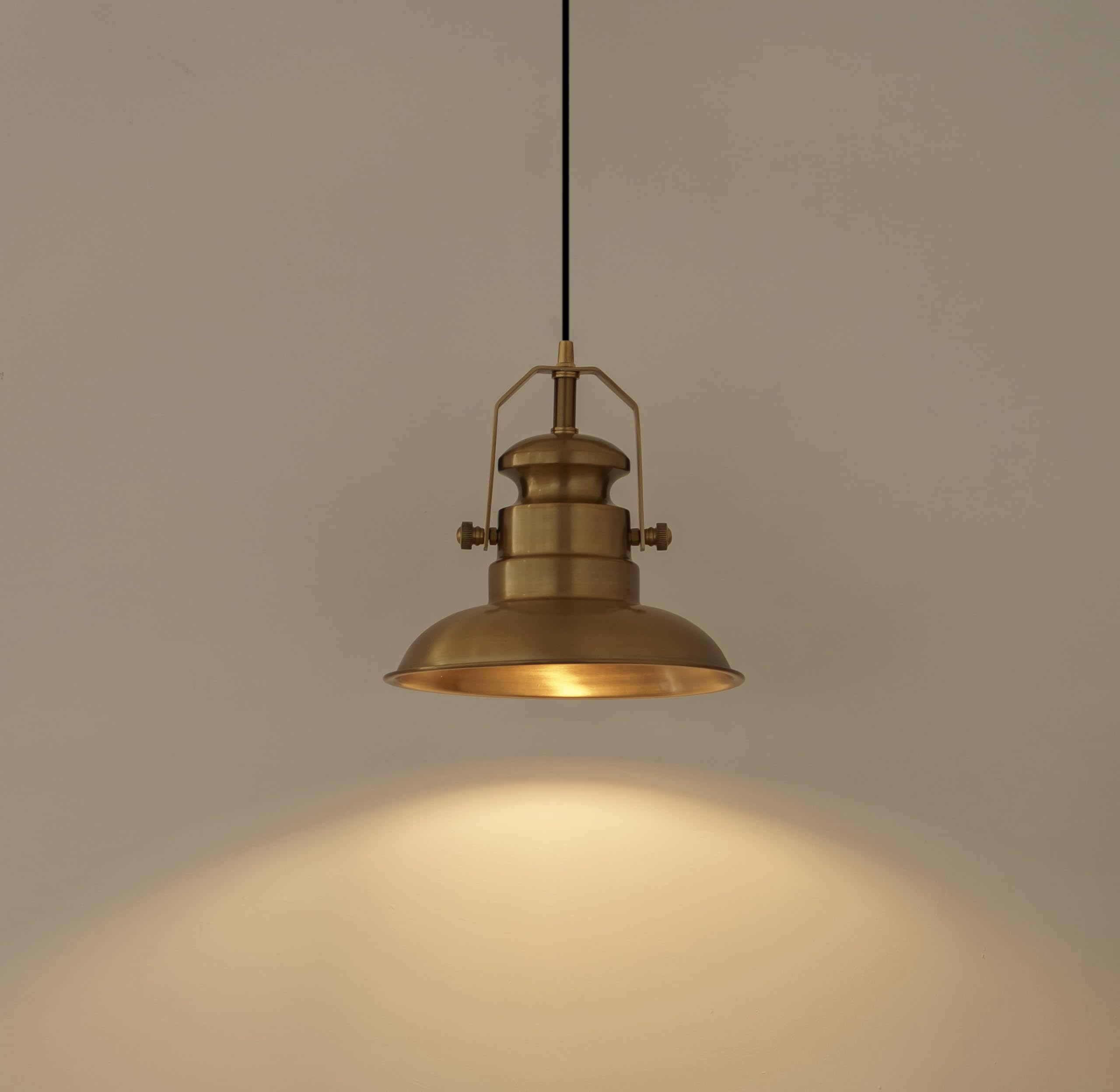 Divine Trends Sailors Metal Pendant Hanging Light Antique Brass Finish | Hanging lamp for Living Room, Bedroom, Industrial Use | Pendant Light for Cafes, Restaurants, Hotels - Pack of 1-image-14