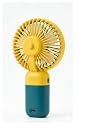 Mini USB Rechargeable Fan with Stand, GREEN AND YELLOW gallery image