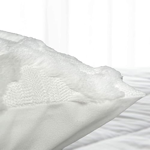 Miniatura 6 de Body Pillowcase in Waffle Velvet Pattern, White Body Pillow Cover with Zipper 21 * 54 1 Piece, Suitable for Sofa, Bedroom Decoration,Without Pillow