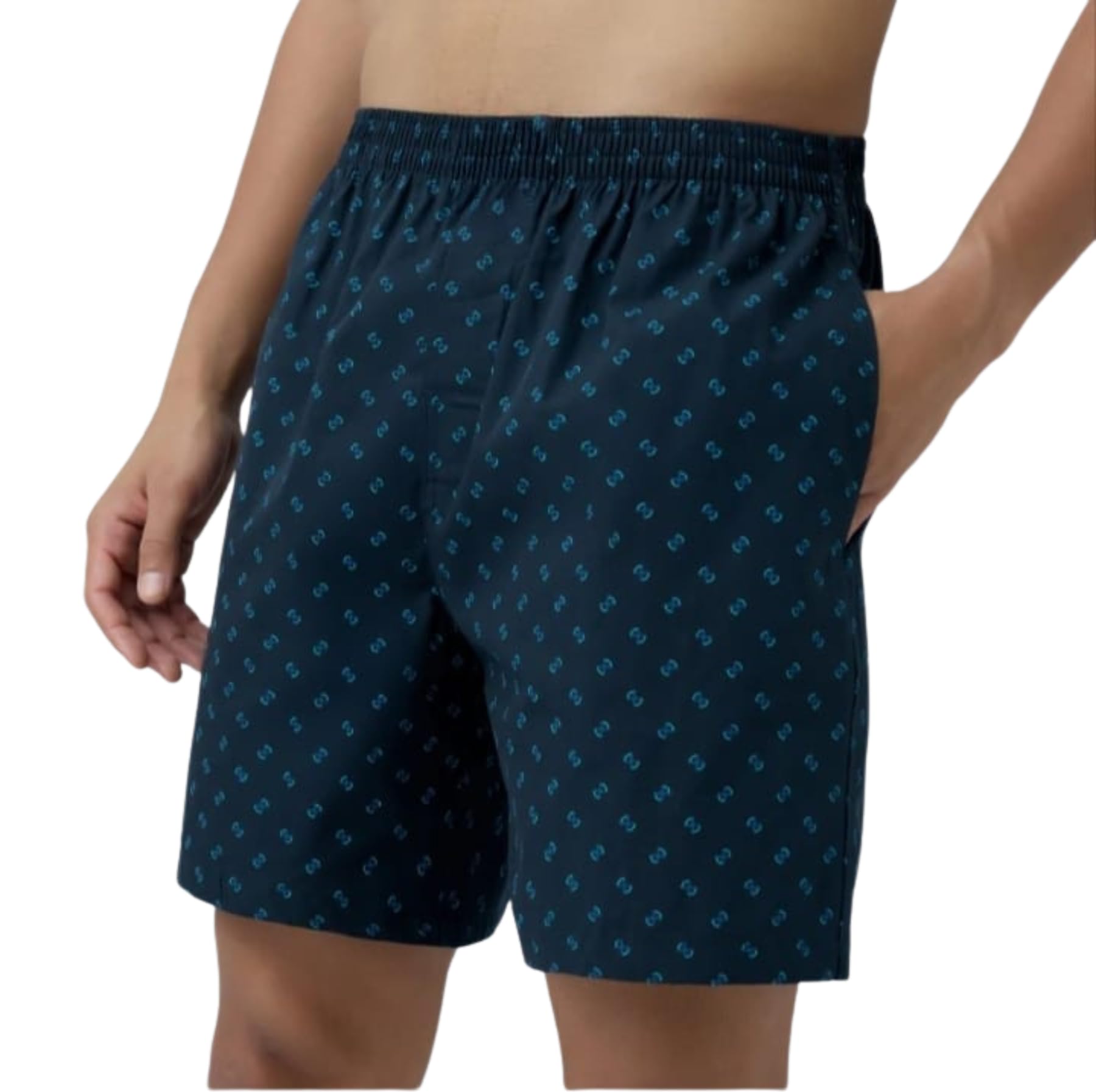 Men's Cotton Printed Boxer Shorts | Comfortable Breathable Lounge Shorts with Elastic Waistband | Soft Casual Sleepwear| Lightweight Summer Shorts for Men-image-32