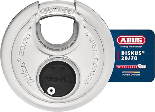 Candado ABUS 20/70 KD B de acero inoxidable, alta y extrema seguridad, 20/70 KD B