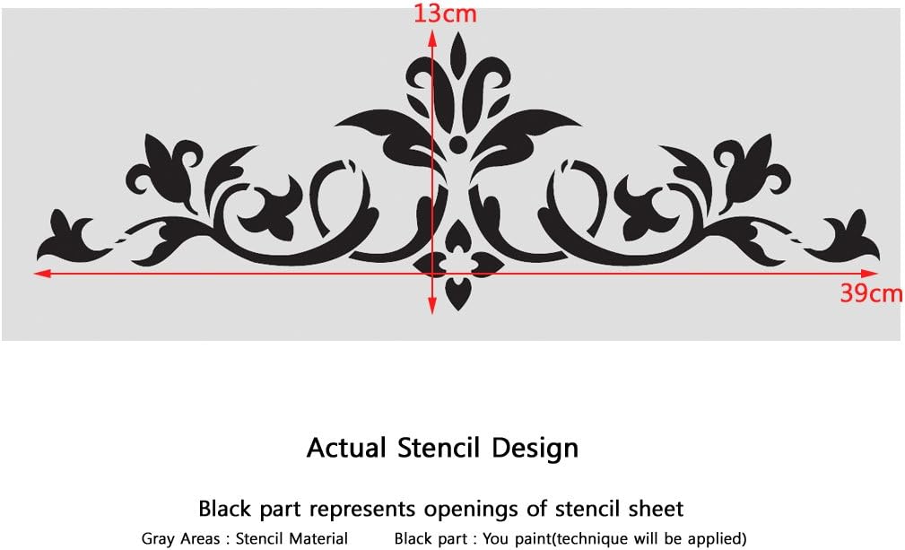 Wall Stencils Border Stencil Pattern 072 Reusable Template for DIY Wall Decor