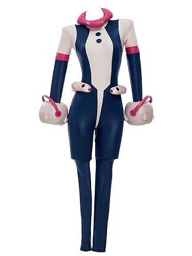 Micotaku My Hero Academia Women's Ochaco Uraraka Cosplay Costume Full Set - Green and Pink - M