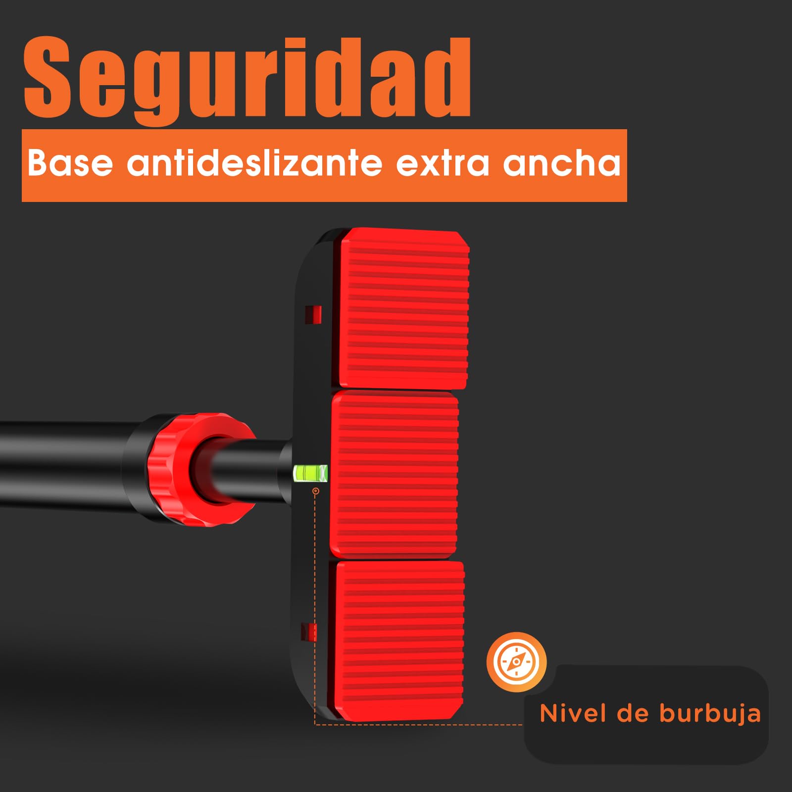 DH FitLife Barra de dominadas para marco de puerta sin tornillos | Pull Up Bar Doorway para enroscar | entrenador de espalda para puerta 72-92 cm | con nivel de burbuja