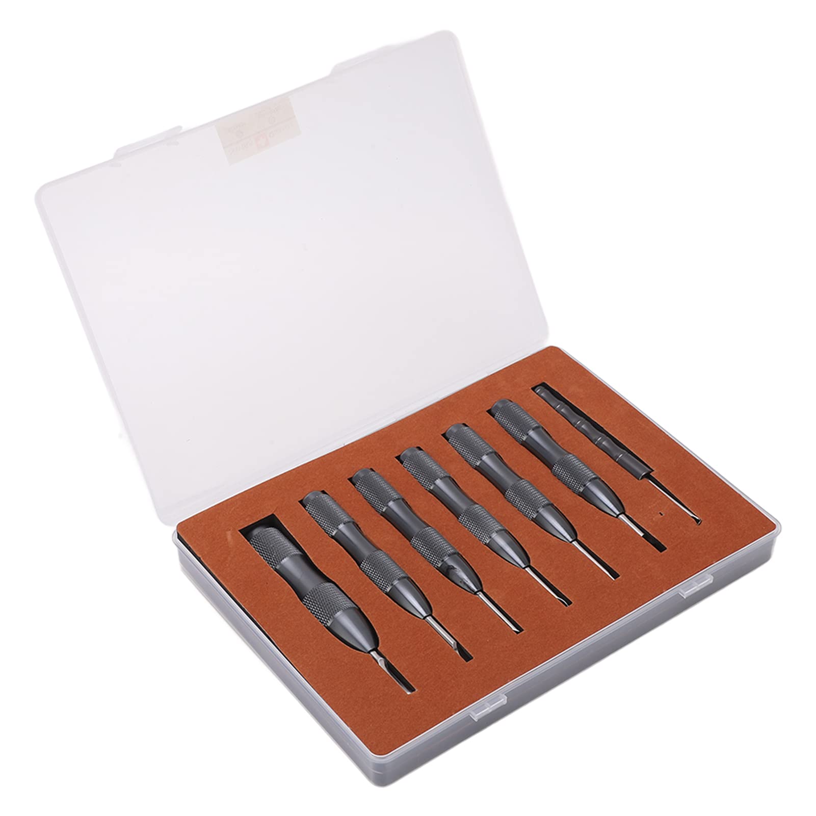 7 Piezas de Herramienta para Abrir la Tapa Trasera del Reloj, Herramienta de reparación de Relojes con Palanca de aleación de Aluminio de múltiples especificaci