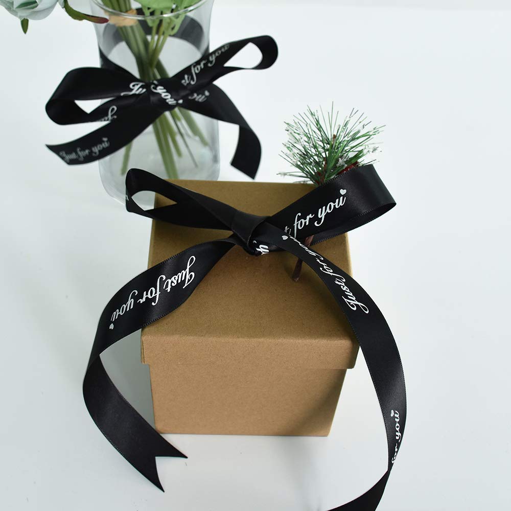 Black Christmas Ribbon For Gift Wrapping 1\
