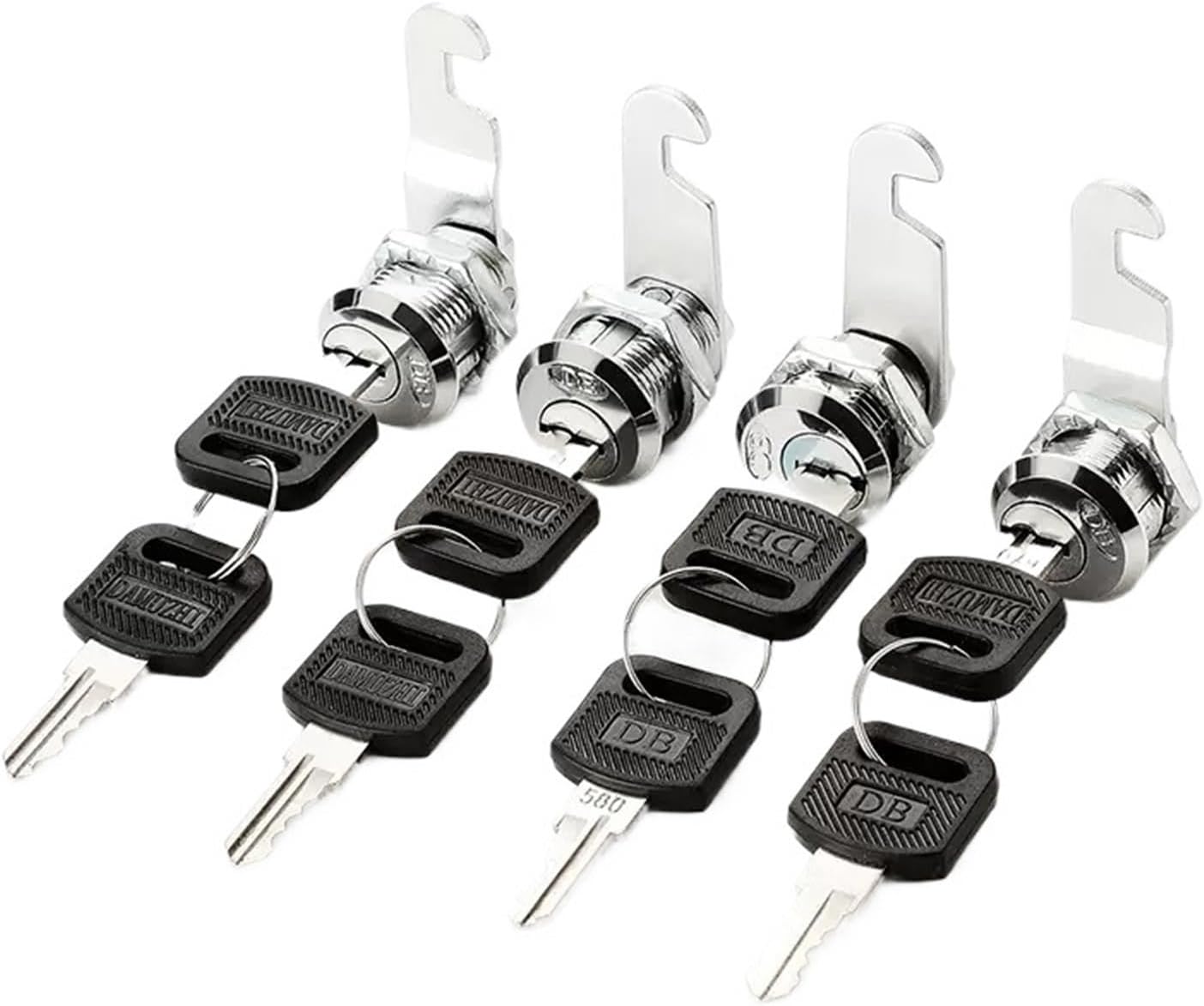 5SETS Security Lock Metal Cylinder Cabinet Locker Cam Lock with Keys Security Mailbox Lock Drawer 16mm/20MM/25MM/30MM(Same Key 30mm)