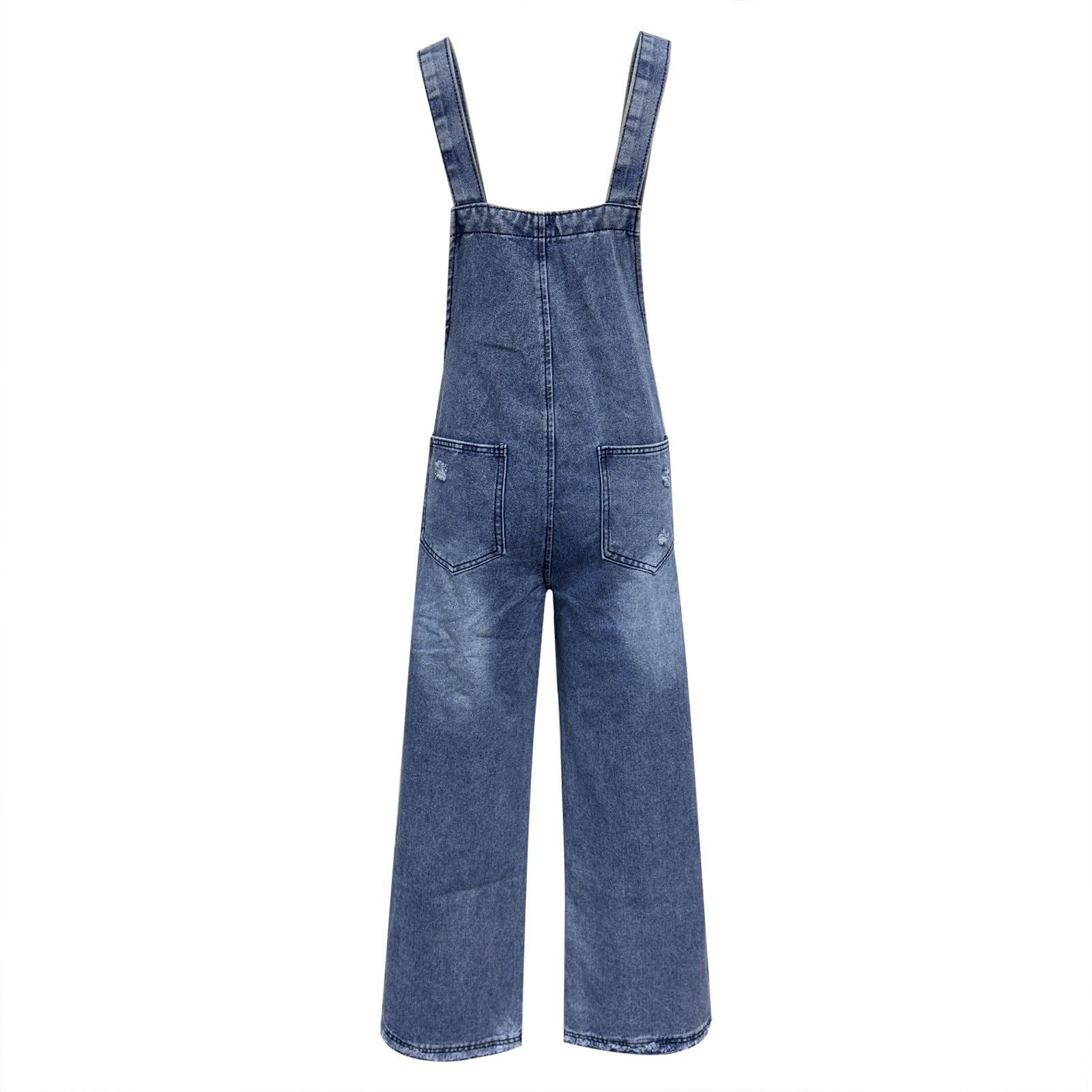 Peto Mujer Vaquero Mono Largo Disfraz Invierno Primavera Tejanos Vestir Monos Ligero Trabajo Jumpsuit Algodón Pantalones Casual para