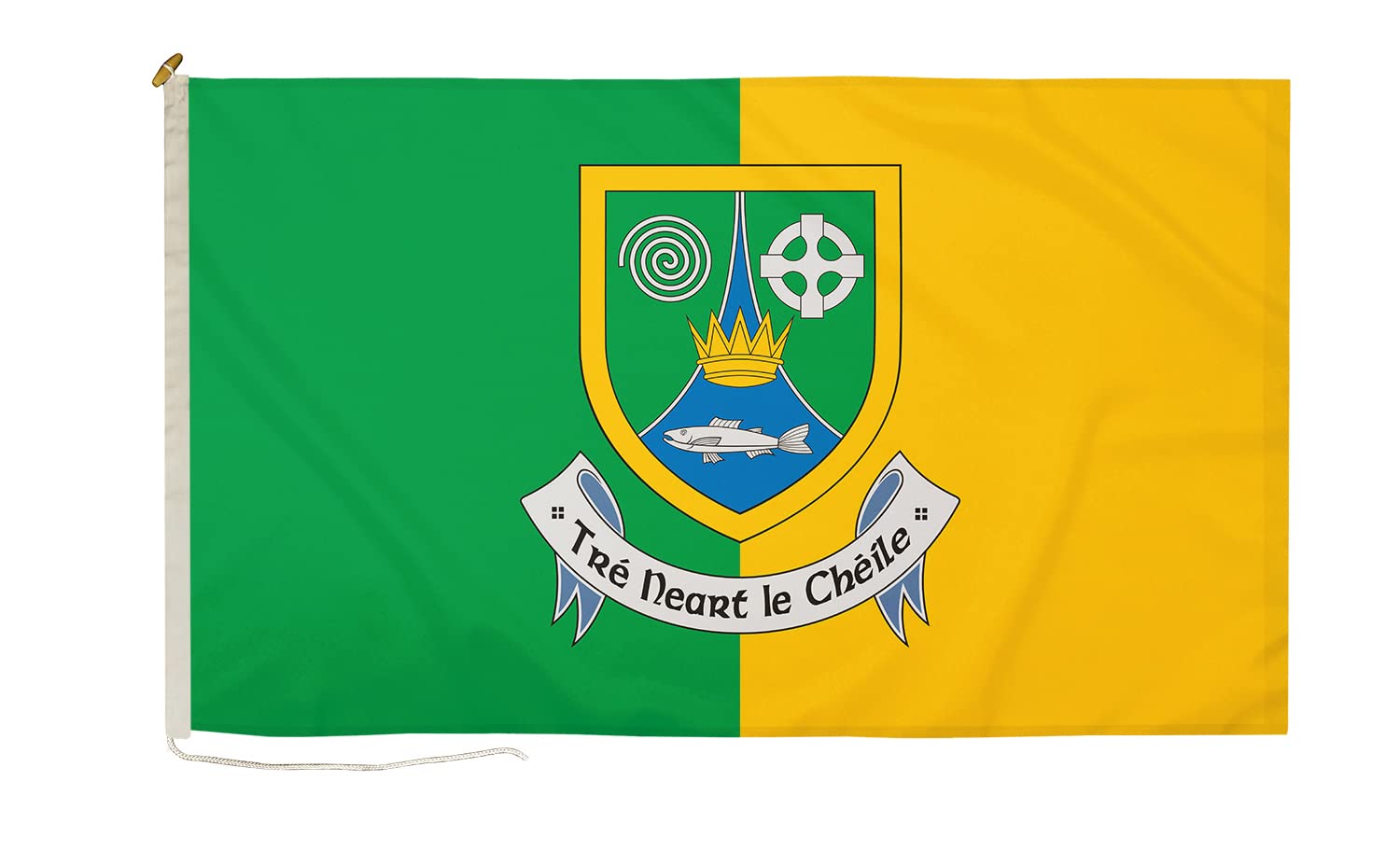 DuraFlag Meath Small Courtesy 20x12" Rope and Toggled Premium Quality 50x30cm Flag