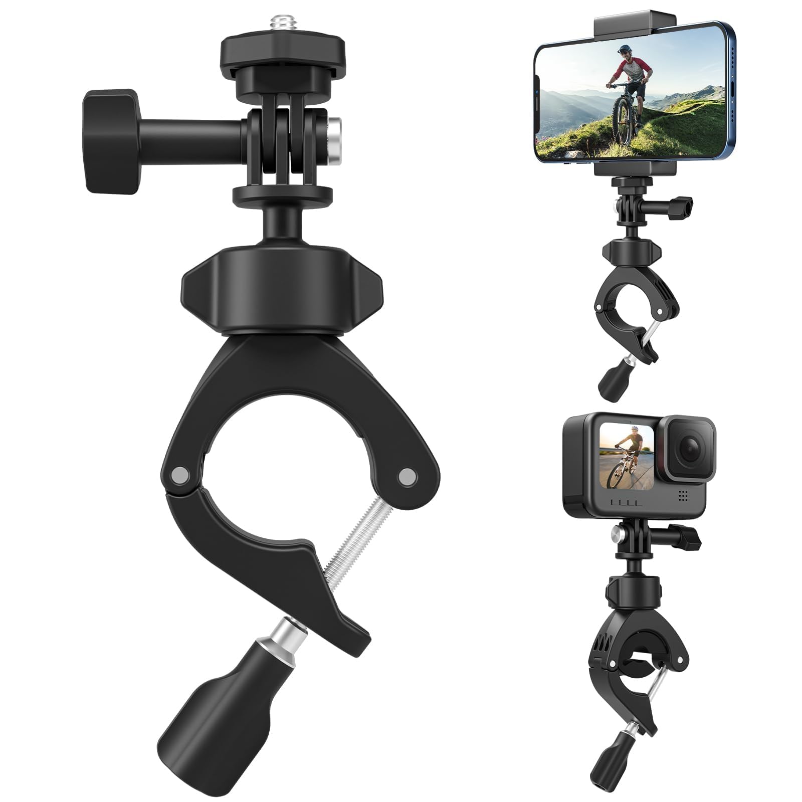 Supporto Manubrio Girevole 360° TELESIN Per GoPro, Smartphone E Action Cam - Compatibile Con Bici E Moto - Foto 8
