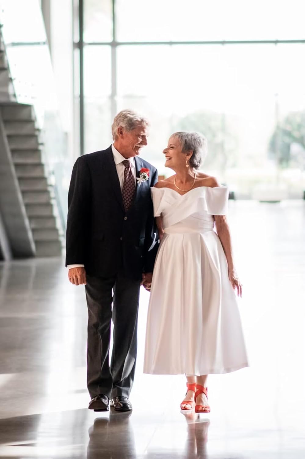 BOLENSYE Women's Off the Shoulder Wrap Prom Dresses Tea Length Bridesmaid Dress Satin Short Formal Gowns