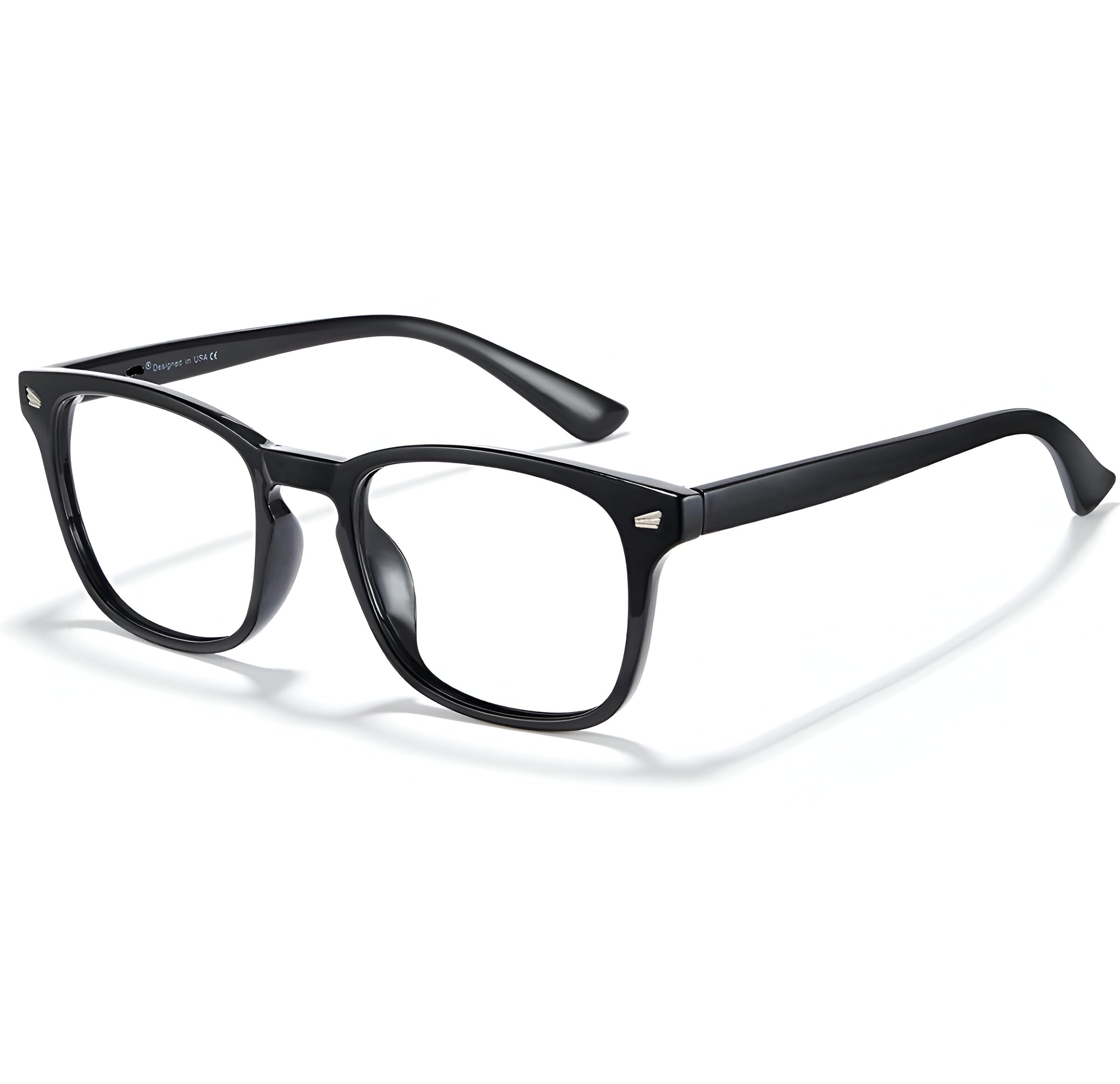 sunwear Zero Power Light Weight Computer Readers Blue Light Blocking Eye Glasses Men Women | Anti Glare UV Blu Ray light Filter Cut Reflection Protection Lens TR90 Frames Blackk45 black_BZ-picture-54