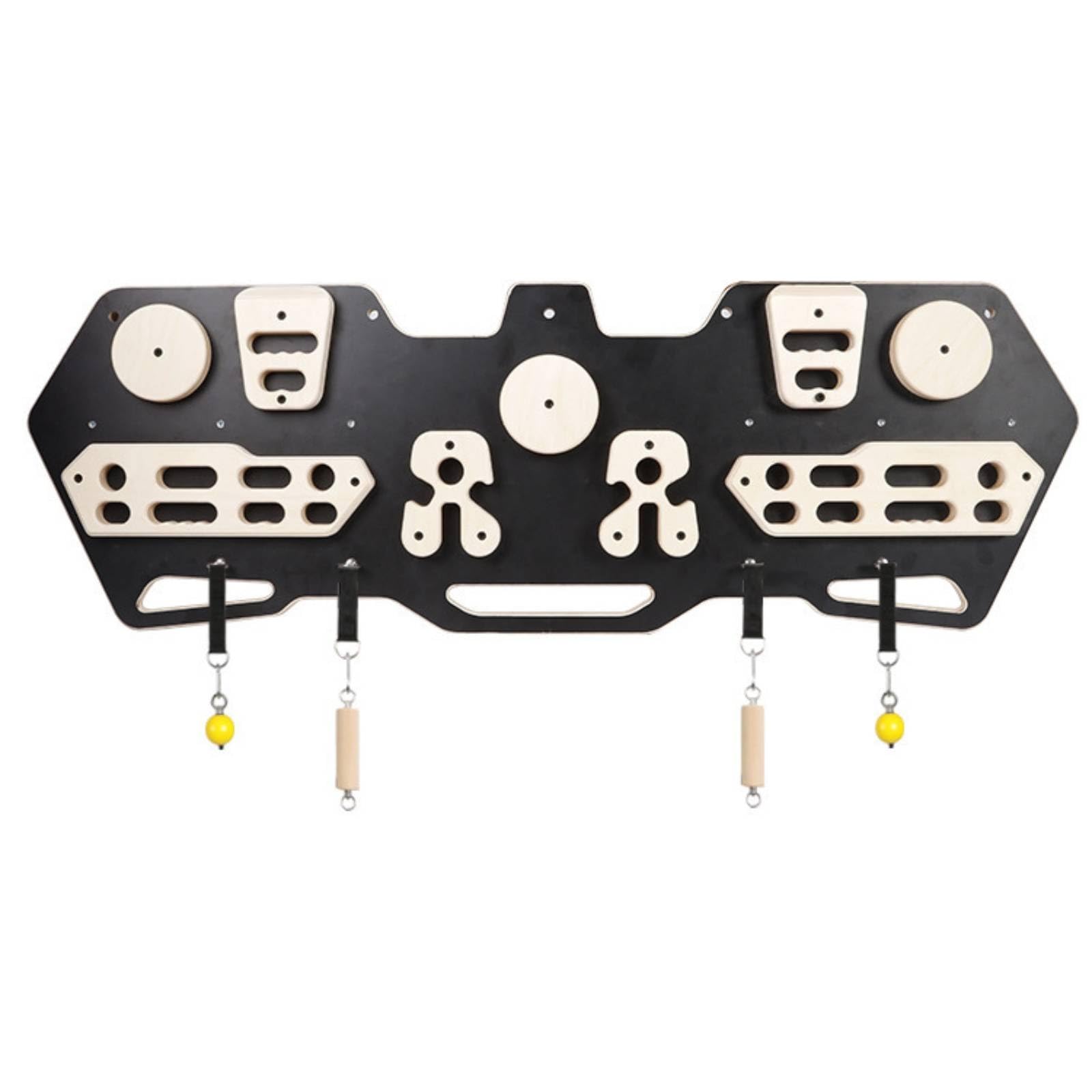 Baoblaze Allenatore Dita Arrampicata Tavola Arrampicata Fingerboard Palestra Pannello Presa Legno per Potenziamento Presa con Scanalature E Tacche