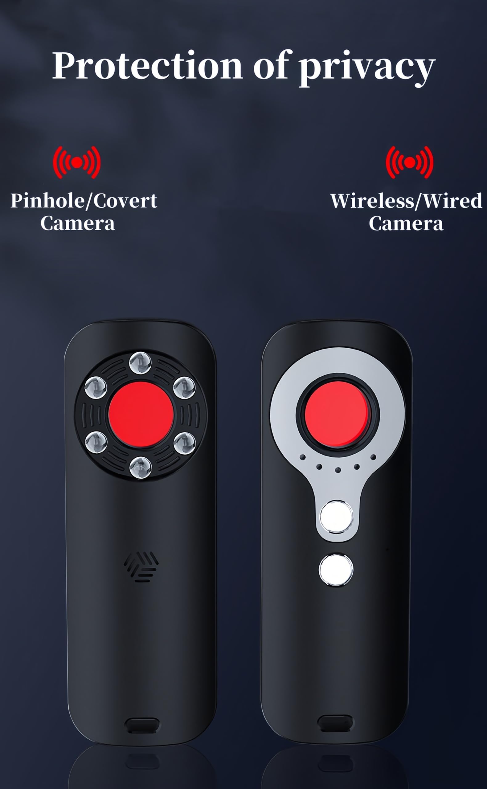 4-Pack versteckter Kamera-Detektor Verhindern Spy Detector Kamera Finder GPS Anti-Sneak Anti-Monitoring Scan Tracker Privacy Protector für Büro Badezimmer Auto