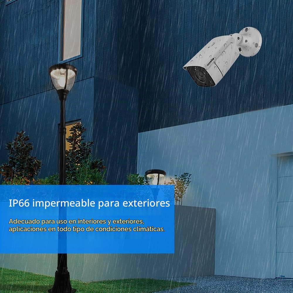 Cámara analógica 1080P al aire libre IP66 Cámara CCTV impermeable incorporada 24 piezas LED infrarrojos, de paletas de visión nocturna de 82 pies