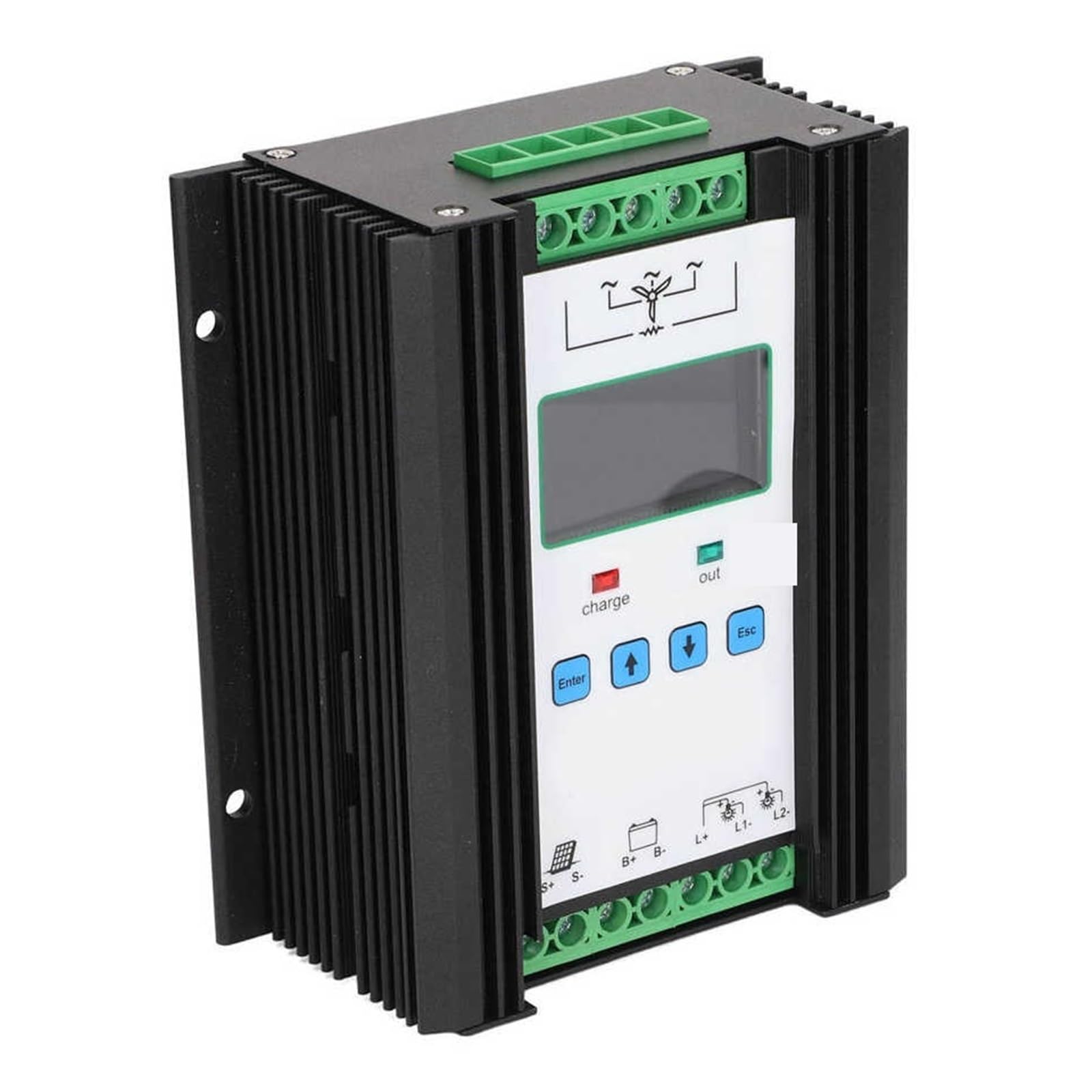 Wiatrowy regulator słoneczny Cyfrowy inteligentny regulator wiatru Wiatrowy regulator słoneczny 12V 24V 600W Kontroler słoneczny Panel słoneczny