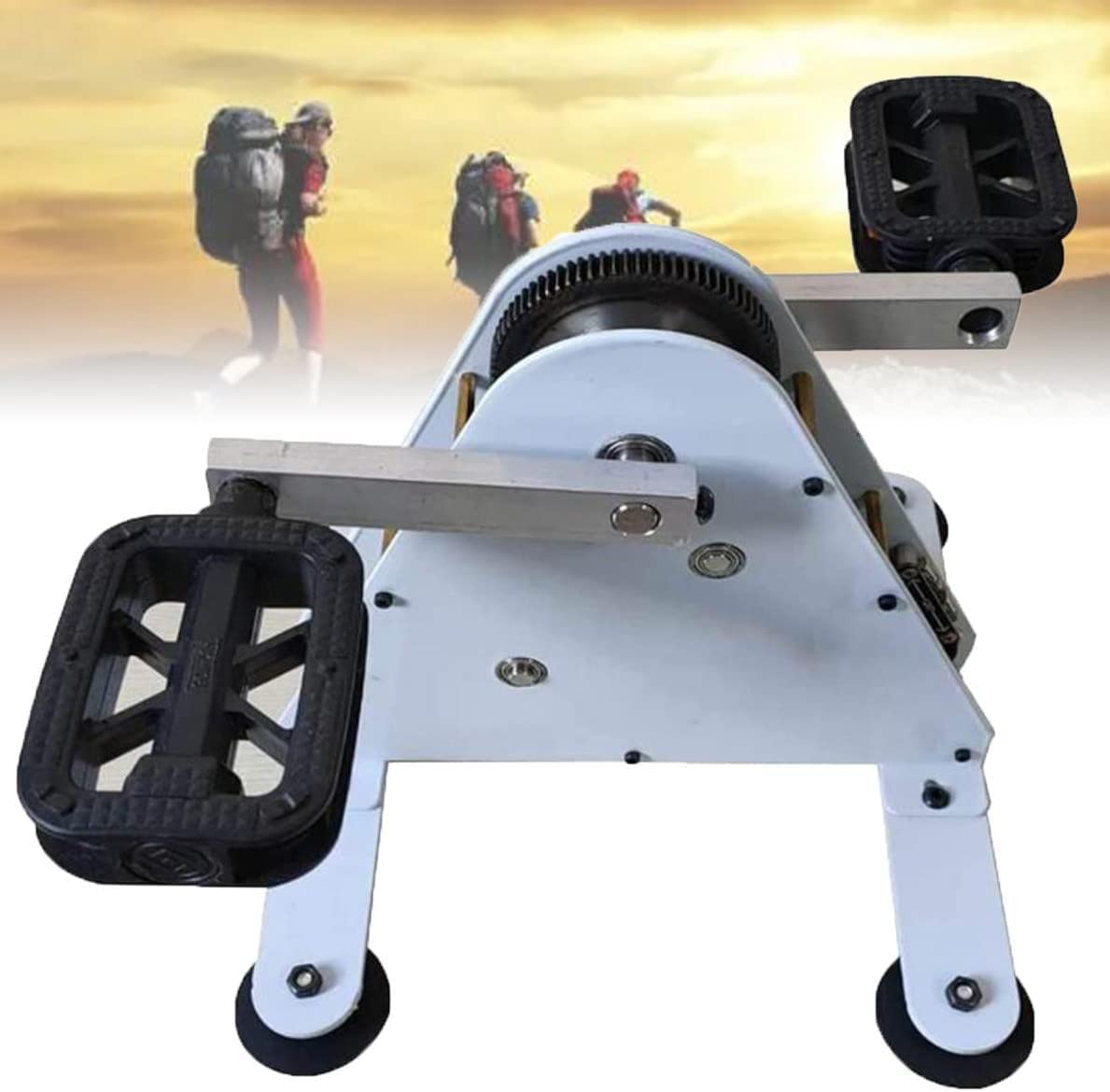 Generatore di energia di Emergenza Manuale, 50W 100W Generatore Alimentato a Pedale Generatore a manovella Doppia interfaccia USB DC1-35V Generatore energia per Bicicletta per pedalare,50W