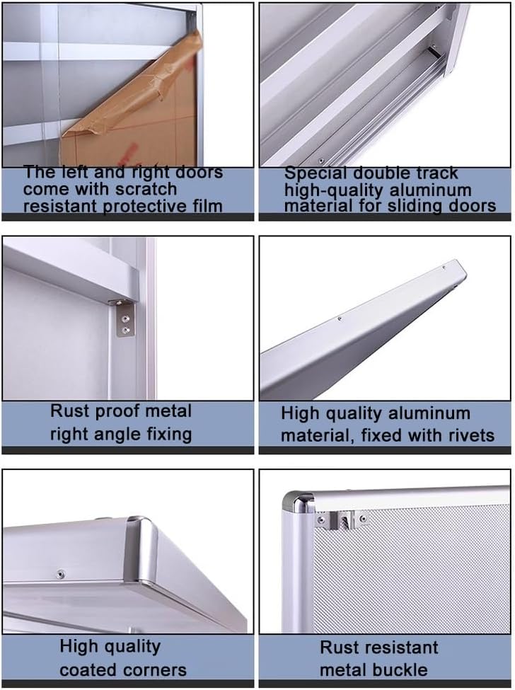 Zfmnoyev Wall Mounted Cigarette Holder Divider, Aluminum Alloy Cigarette Storage Shelf, Sliding Acrylic Door with Lock Cigarette Display Cabinet, for Store Counter Retail(90x3.8x70cm)